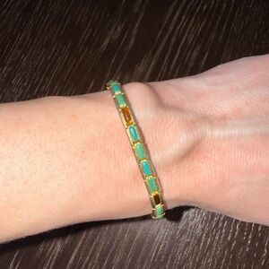 Elegant Gold and Green Bracelet